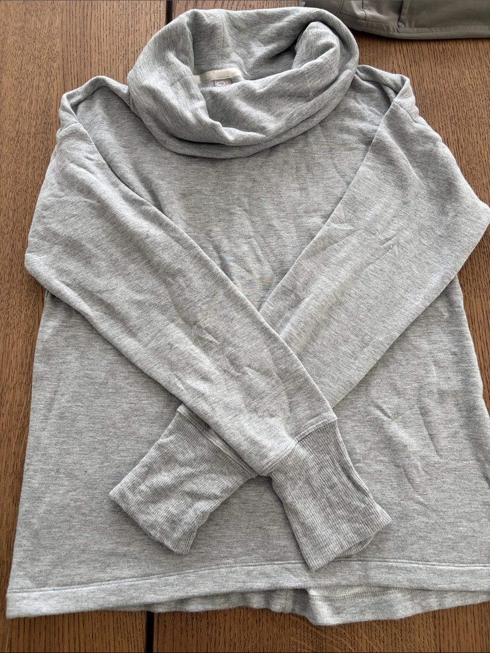 Athleta Heather Gray Cowl Neck Kids Sweater